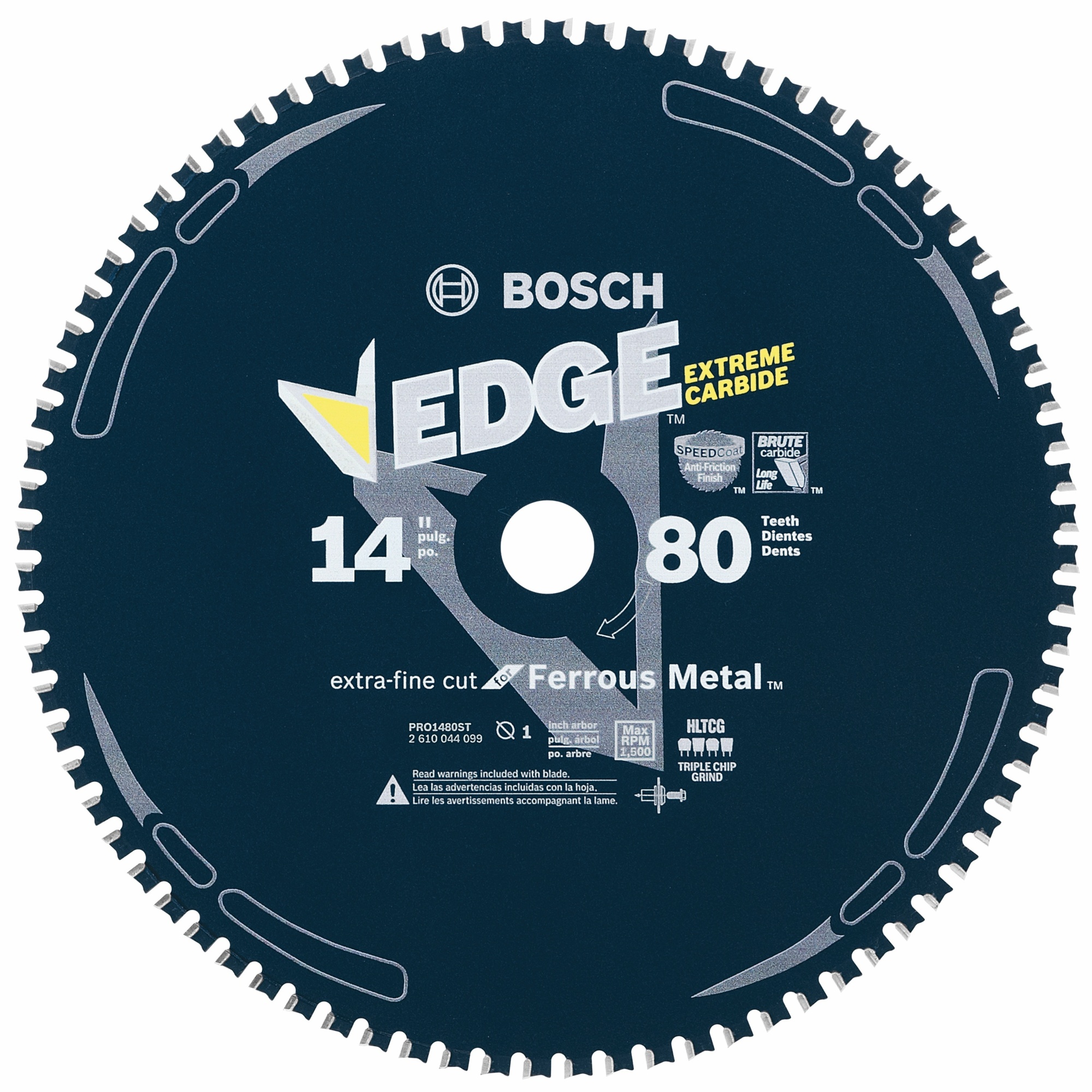 Bosch Edge Circular Saw Blade — 14in., 80 Tooth, Ferrous Metal Cutting, Model# PRO1480ST